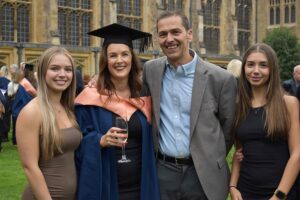 Debbie Balfour and family at the Eastern Education Group's graduation ceremony.