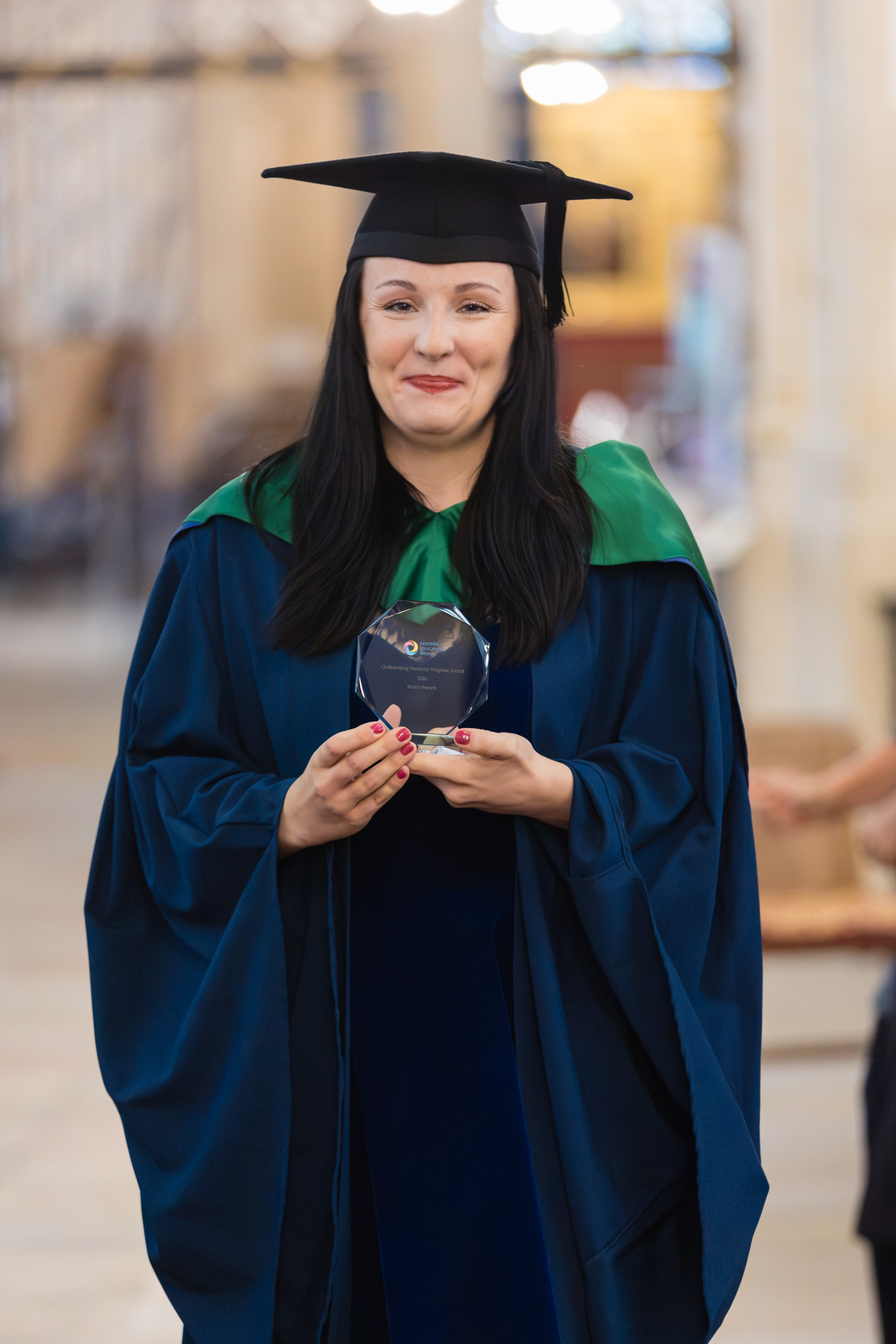 A female graduate at St Edmundsbury Cathedral