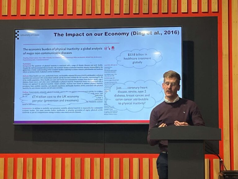Dr Andrew Brinkley doing a talk at a previous Edmunds Lecture Series