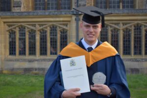 Oliver Watts received an award with University Studies at West Suffolk College